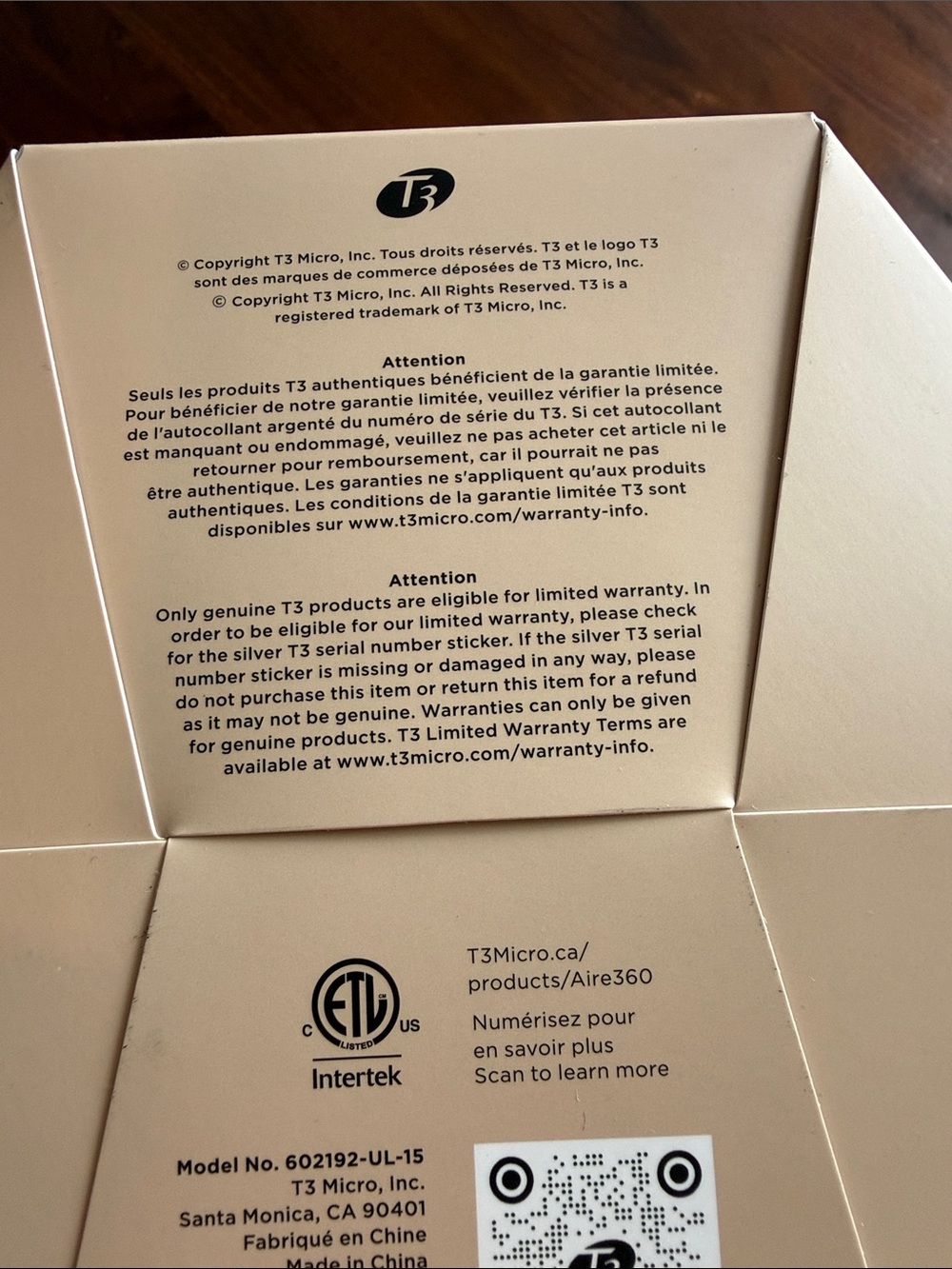 T3 aire ceramic air styler new in the box - Picture 2 of 4